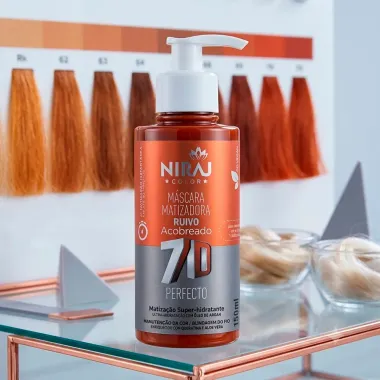M&aacute;scara Matizadora Niraj Color 7D Perfecto Ruivo Acobreado 150ml