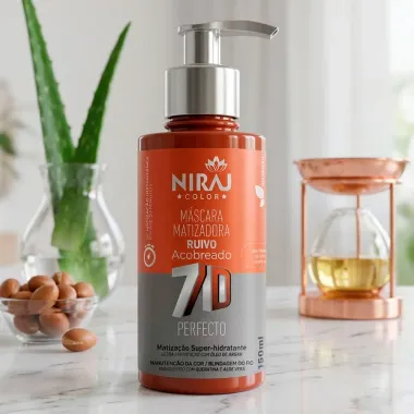 M&aacute;scara Matizadora Niraj Color 7D Perfecto Ruivo Acobreado 150ml