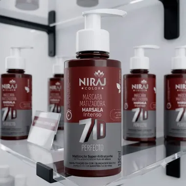 M&aacute;scara Matizadora Niraj Color 7D Perfecto Marsala Intenso 150ml