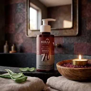 M&aacute;scara Matizadora Niraj Color 7D Perfecto Marsala Intenso 150ml