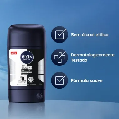 Desodorante Nivea Men Stick Black & White Invisible Original 54g