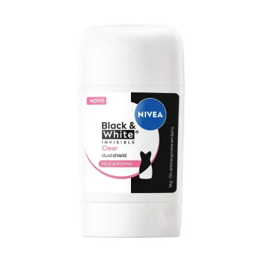 Desodorante Nivea Stick Black & White Invisible Clear Dual Shield 54g