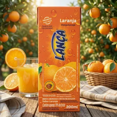 Suco Lan&ccedil;a Sabor Laranja 200ml