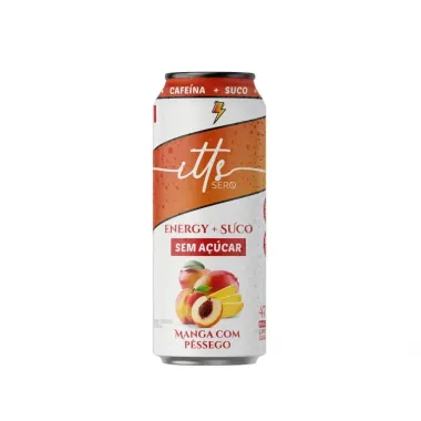 Energ&eacute;tico itts Sero Energy e Suco Sabor Manga com P&ecirc;ssego Sem A&ccedil;&uacute;car 473ml
