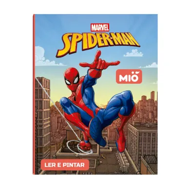 Livro de Atividades Mi&oacute; Marvel Spider Man Ler e Pintar