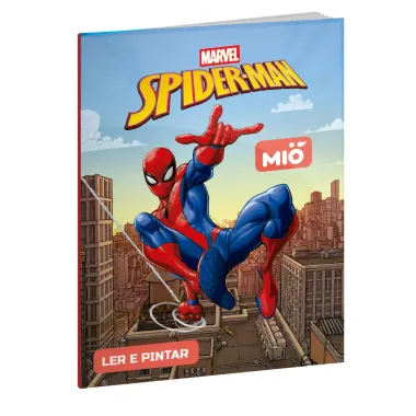 Livro de Atividades Mi&oacute; Marvel Spider Man Ler e Pintar