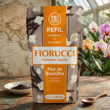 Sabonete L&iacute;quido Fiorucci Flor de Baunilha Refil 440ml