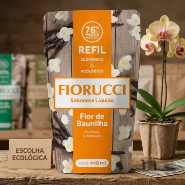 Sabonete L&iacute;quido Fiorucci Flor de Baunilha Refil 440ml