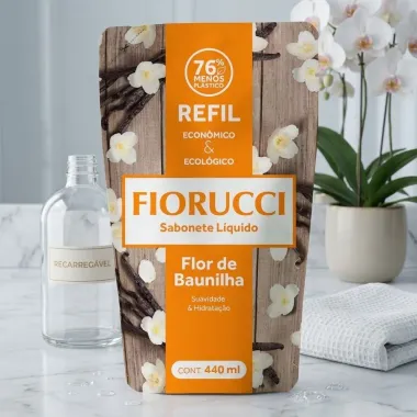 Sabonete L&iacute;quido Fiorucci Flor de Baunilha Refil 440ml