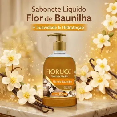 Sabonete L&iacute;quido Fiorucci Flor de Baunilha 500ml