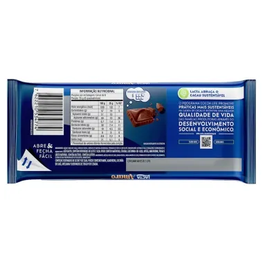 Chocolate Lacta Amaro 40% Cacau 145g Tamanho Fam&iacute;lia