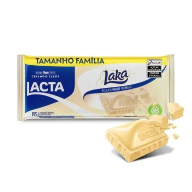 Chocolate Branco Lacta Laka 145g Tamanho Fam&iacute;lia