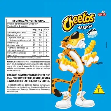 Chips Cheetos Onda Requeij&atilde;o 90g