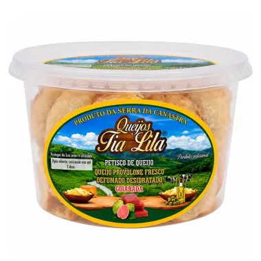 Petisco de Queijo Tia Lila Provolone Fresco Defumado Desidratado Recheado com Goiabada 300g