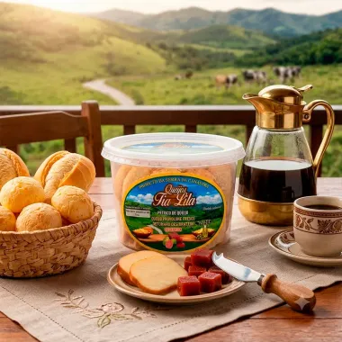 Petisco de Queijo Tia Lila Provolone Fresco Defumado Desidratado Recheado com Goiabada 300g