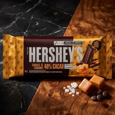 Chocolate Hersheys 40% Cacau Cookies e Caramelo 75g