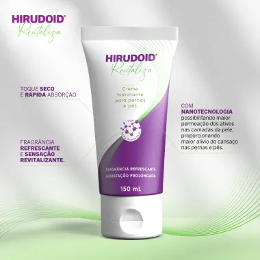 Creme Hirudoid Revitaliza para Pernas e P&eacute;s 150ml