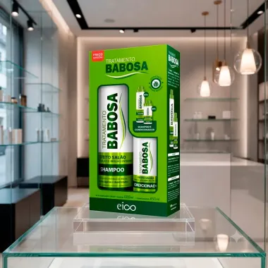 Kit Eico Tratamento Babosa Efeito Sal&atilde;o Hidrata&ccedil;&atilde;o e Brilho Intenso Shampoo 800ml e Condicionador 750ml