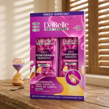 Kit DaBelle Hair Intense Meu Cronograma Perfeito Shampoo 410ml e Condicionador 175ml