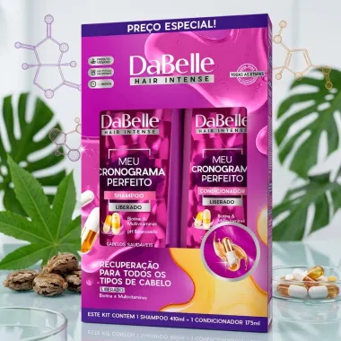 Kit DaBelle Hair Intense Meu Cronograma Perfeito Shampoo 410ml e Condicionador 175ml