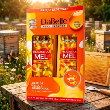 Kit DaBelle Hair Intense Milagres do Mel Shampoo Cabelos Secos e Danificados 410ml e Condicionador 175ml