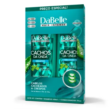 Kit DaBelle Hair Intense Cachos da Onda Cabelos Cacheados e Crespos Shampoo 410ml e Condicionador 175ml