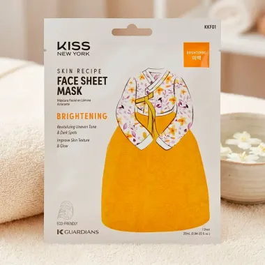 M&aacute;scara Facial de Algod&atilde;o Kiss New York Iluminadora 25ml