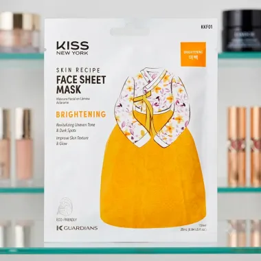 M&aacute;scara Facial de Algod&atilde;o Kiss New York Iluminadora 25ml