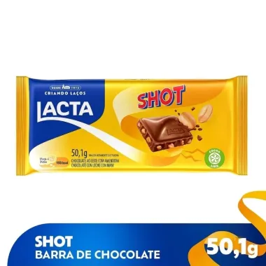 Chocolate Branco Lacta Shot Branco com Amendoim 50,1g