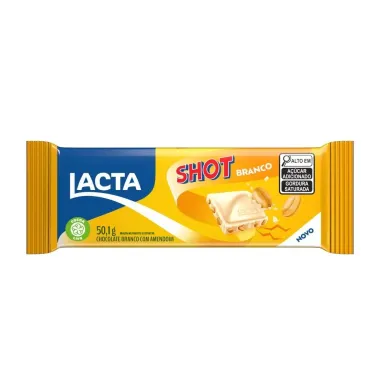 Chocolate Branco Lacta Shot Branco com Amendoim 50,1g
