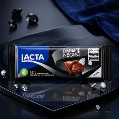 Chocolate Lacta ao leite Diamante Negro 50,1g