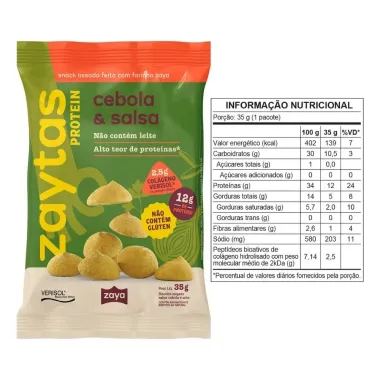 Biscoito Salgado Zaytas Protein 12g de Prote&iacute;nas Sabor Cebola e Salsa 35g