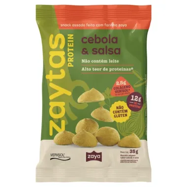 Biscoito Salgado Zaytas Protein 12g de Prote&iacute;nas Sabor Cebola e Salsa 35g