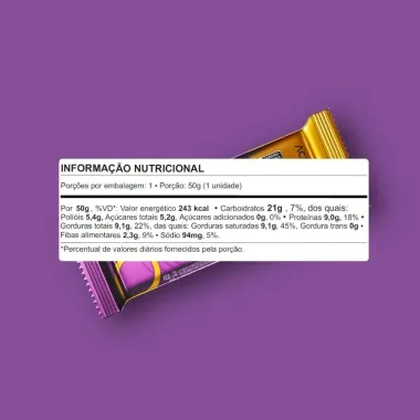 Alfajor Protein Premium Bar Active Life com 9g de Prote&iacute;na Sabor Chocolate Belga 50g
