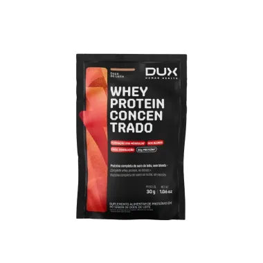Whey Protein Concentrado Dux Sabor Doce de Leite com 20g de Prote&iacute;na Sach&ecirc; 30g