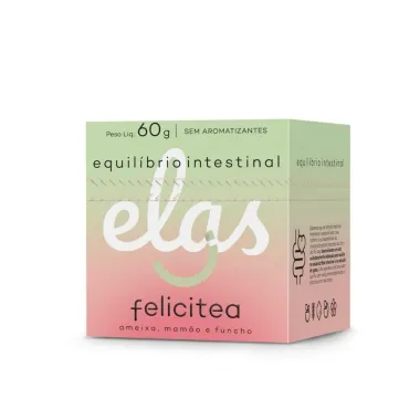 Ch&aacute; Felicitea Elas Equil&iacute;brio Intestinal Ameixa, Mam&atilde;o e Funcho com 60g