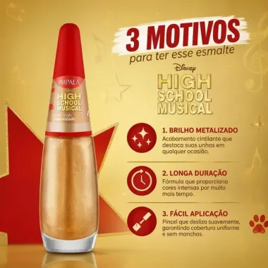 Esmalte Impala Disney High School Musical East High Metalizado