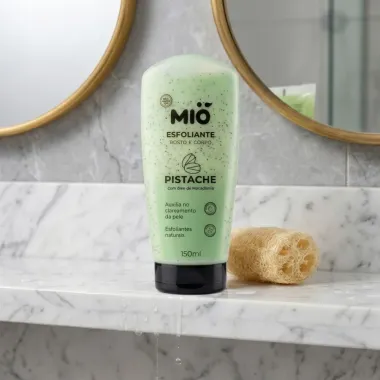 Esfoliante Rosto e Corpo Mi&oacute; Pistache com &Oacute;leo de Macad&acirc;mia 150g