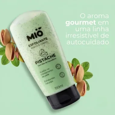 Esfoliante Rosto e Corpo Mi&oacute; Pistache com &Oacute;leo de Macad&acirc;mia 150g