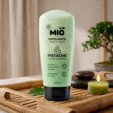 Esfoliante Rosto e Corpo Mi&oacute; Pistache com &Oacute;leo de Macad&acirc;mia 150g