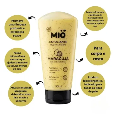 Esfoliante Rosto e Corpo Mi&oacute; Maracuj&aacute; 150g