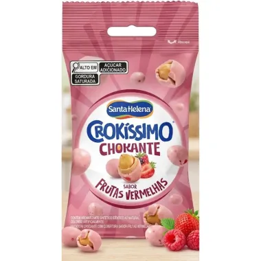 Amendoim Doce Santa Helena Crok&iacute;ssimo Crokante Frutas Vermelhas 45g