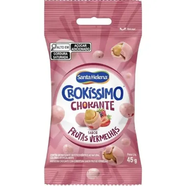Amendoim Doce Santa Helena Crok&iacute;ssimo Crokante Frutas Vermelhas 45g