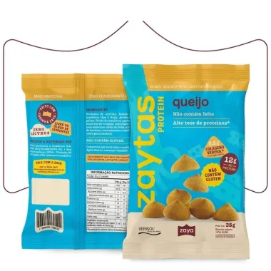 Biscoito Salgado Zaytas Protein 12g de Prote&iacute;na Sabor Queijo 35g