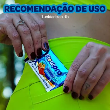 Suplemento Alimentar de Carboidrato em Pastilha de Goma Flowpro Sabor Laranja 24g