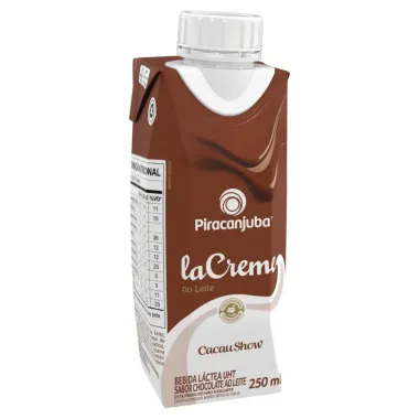 Bebida L&aacute;ctea Piracanjuba Cacau Show La Creme Gold Sabor Chocolate ao Leite 250ml