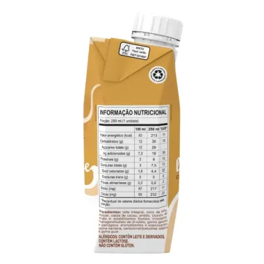 Bebida L&aacute;ctea Piracanjuba Cacau Show La Creme Gold Sabor Chocolate Branco Caramelizado 250ml