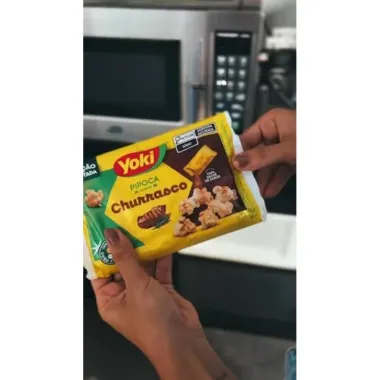 Pipoca para Microondas Yoki Sabor Churrasco 90g Edi&ccedil;&atilde;o Limitada