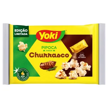 Pipoca para Microondas Yoki Sabor Churrasco 90g Edi&ccedil;&atilde;o Limitada