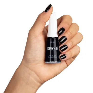 Esmalte Risqué Preto Cremoso Eu Sou Esse Glamour Todo 8ml